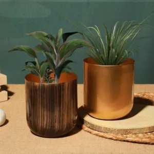 Nebula Goldo Planter - Set Of Two
