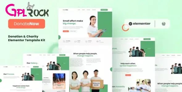 Donatenow – Donation & Charity Elementor Template Kit
